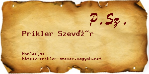 Prikler Szevér névjegykártya